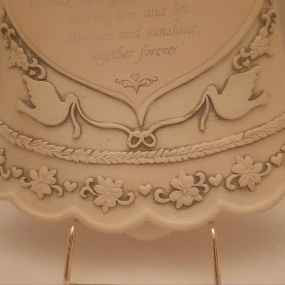 Vintage Abbey Press 25th Anniversary Wedding Bell With Stand Also Wall Mount